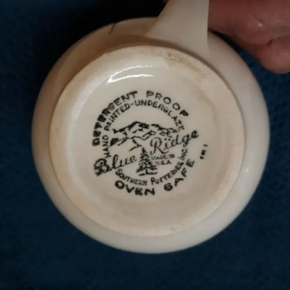 Blue Ridge Southern Potteries Stanhome Ivy Sugar & Creamer Set